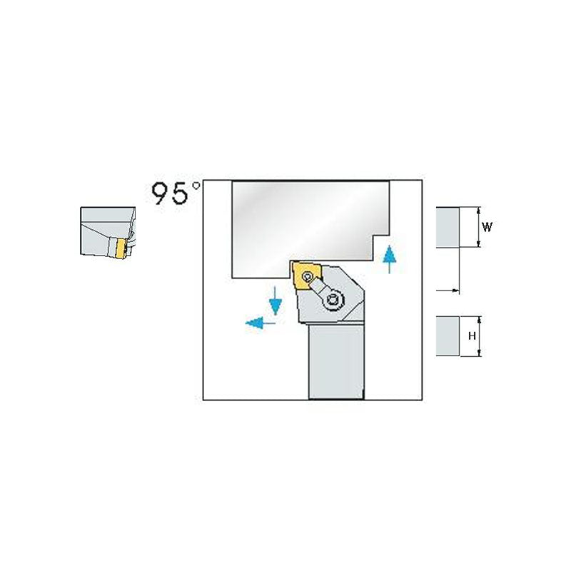 MCLN R/L Turning tool holder A M - Makotools Industrial Supply Tools for Metal Cutting