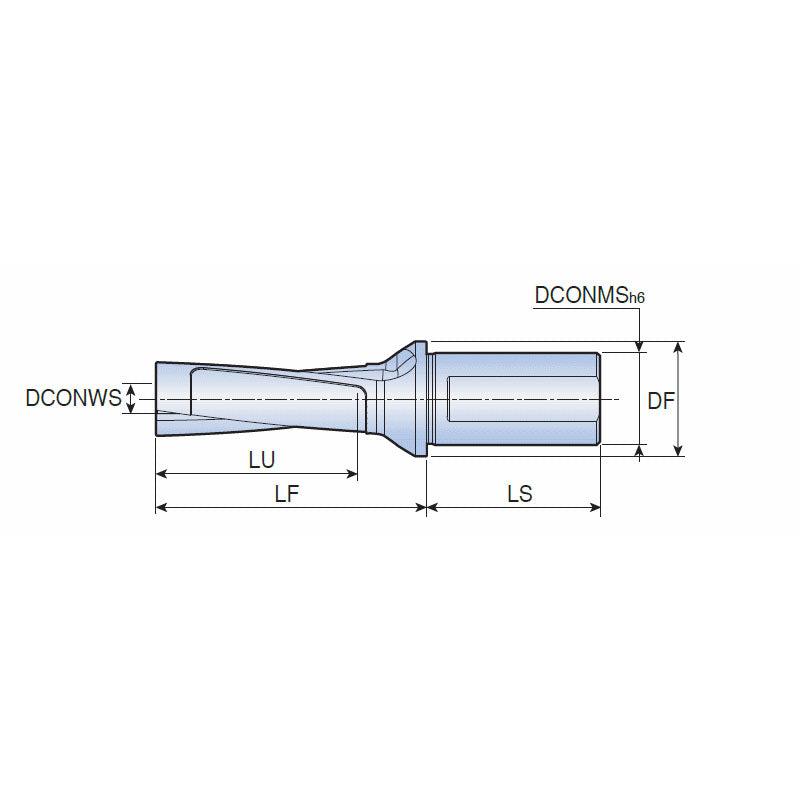 MDB...T2-3 Modular drill holders of drilling depth in 3xD for modular drill heads of big diameter - Big-tools Industrial Supply Tools for Metal Cutting