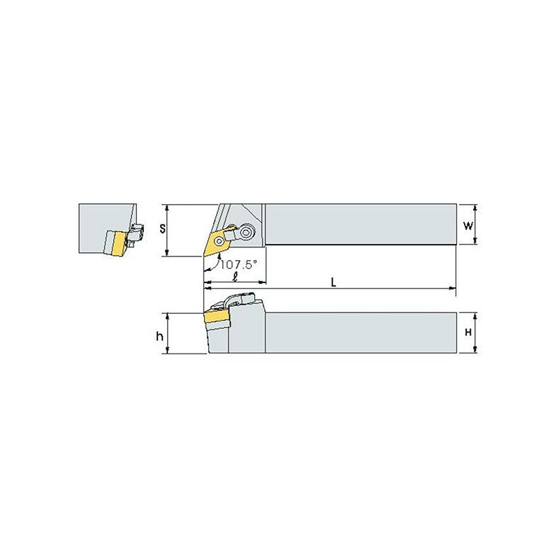 MDQN R/L Turning tool holder A M - Makotools Industrial Supply Tools for Metal Cutting