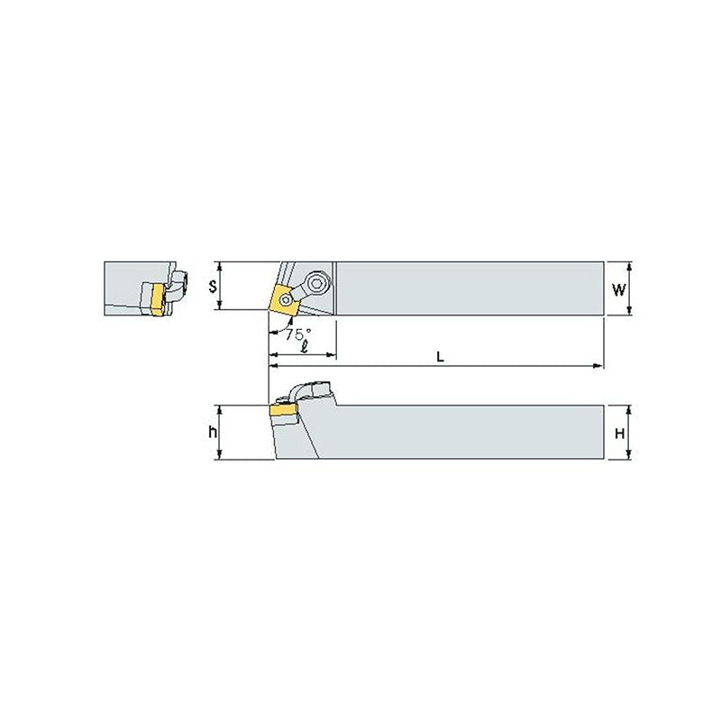 MSBN R/L Turning tool holder A M - Makotools Industrial Supply Tools for Metal Cutting