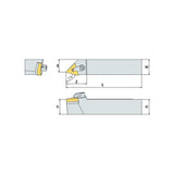 MTBN R/L Turning tool holder A M - Makotools Industrial Supply Tools for Metal Cutting