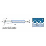 MTECSH-ISO Short solid carbide threading end mills for small diameter internal ISO metric threads of hardened steel with left handed flutes (CNC code M04) - Big-tools Industrial Supply Tools for Metal Cutting