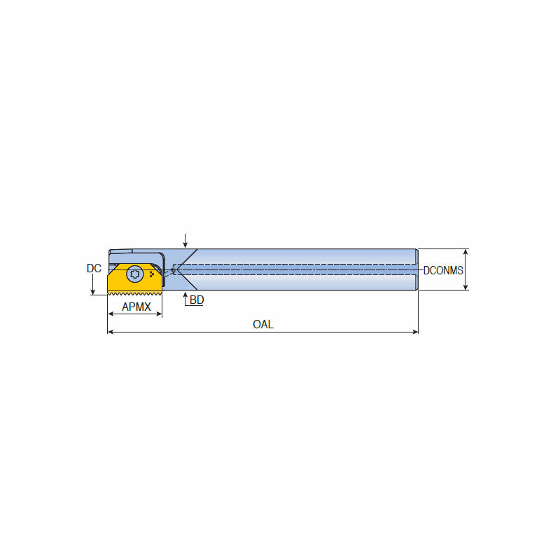 MTE D-1-C Indexable threading end mills with cylindrical carbide shanks for various internal & external threading - Big-tools Industrial Supply Tools for Metal Cutting