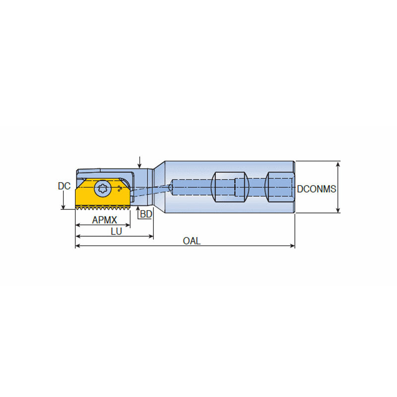 MTE D-1 Indexable threading end mills for various internal and external threading - Big-tools Industrial Supply Tools for Metal Cutting