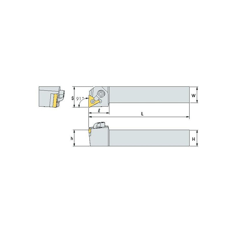 MTFN  R/L Turning tool holder A M - Makotools Industrial Supply Tools for Metal Cutting