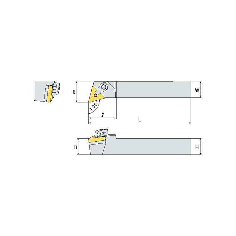 MTQN R/L   Turning tool holder A M - Makotools Industrial Supply Tools for Metal Cutting