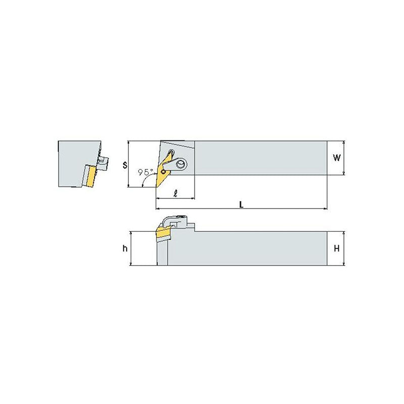 MVUN R/L Turning tool holder A M - Makotools Industrial Supply Tools for Metal Cutting