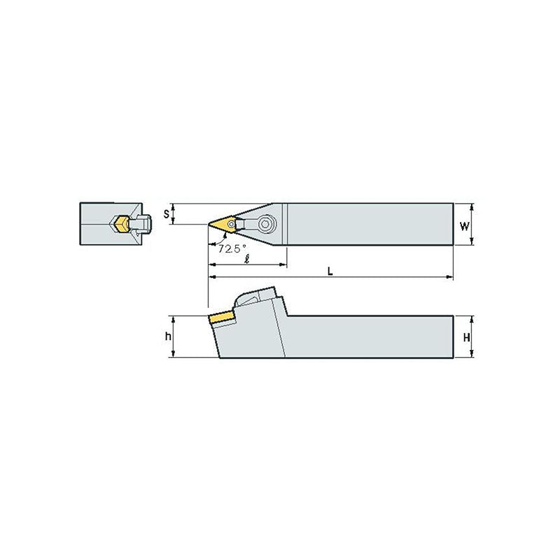 MVVNN R/L Turning tool holder A M - Makotools Industrial Supply Tools for Metal Cutting