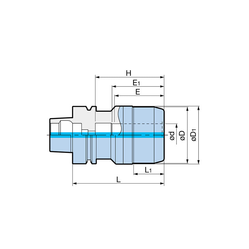 Mega Double Power Chuck  Complete Contact With The Nut And Body  F Type HSK-F63