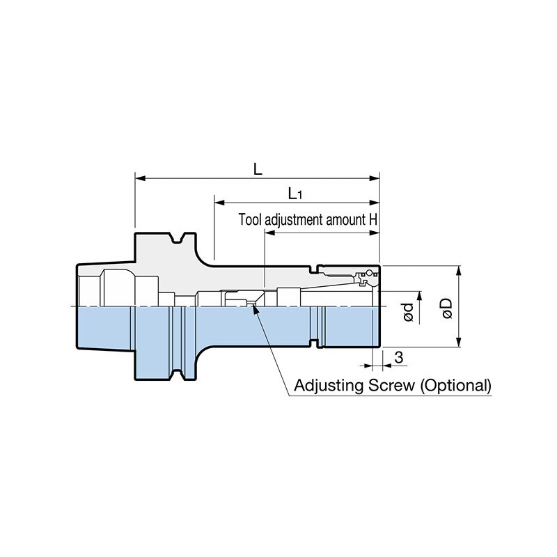 Mega New  Baby Chuck Clamping diameter: ø0.25 - ø20 F Type  HSK-F63