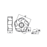 Milling inserts PNEG110512L/R-CF/CM/CR - Makotools Industrial Supply Tools for Metal Cutting