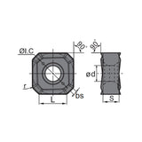 Milling inserts SNEG1205/1506/1907ANR-GR/HGR - Makotools Industrial Supply Tools for Metal Cutting