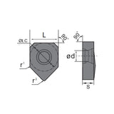 Milling inserts SNEG1205ANR-W - Makotools Industrial Supply Tools for Metal Cutting