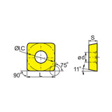 Milling inserts SPKW1204EDFR SPKW1204EDSR SPKT1204EDR - Makotools Industrial Supply Tools for Metal Cutting