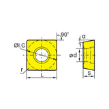 Milling inserts SPKW1204EDFR SPKW1204EDSR SPKT1204EDR - Makotools Industrial Supply Tools for Metal Cutting