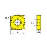 Milling inserts XSEQ1202/1203/1204/12T3/12T4 - Makotools Industrial Supply Tools for Metal Cutting
