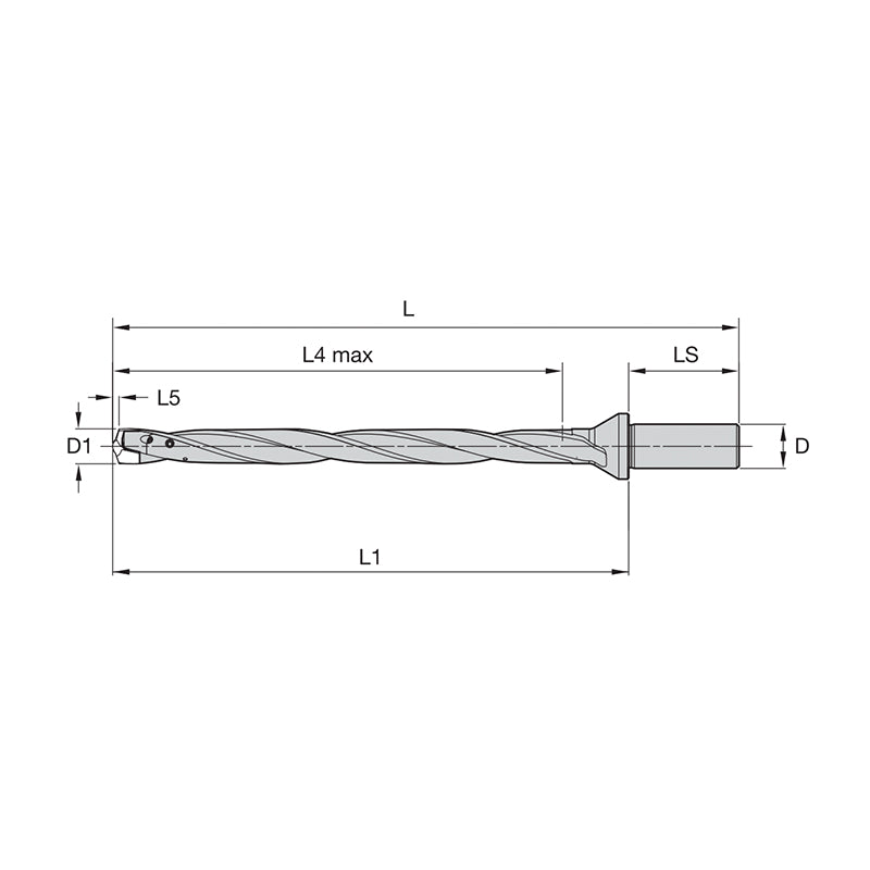 Modular Drills • TOP DRILL Modular X • 12 x D • Flanged Round Shank • Metric