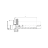 Morse Taper Adapter with Drawbar  HSK50A-MTB1-100~MTB5-200 - Makotools Industrial Supply Tools for Metal Cutting
