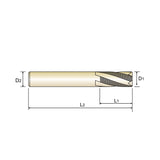 Multi Flute 20° Helix Stub & Long Length Fine Pitch Roughing Carbide X-Power Pro End Mills GM666/GM156 Series Plain Shank