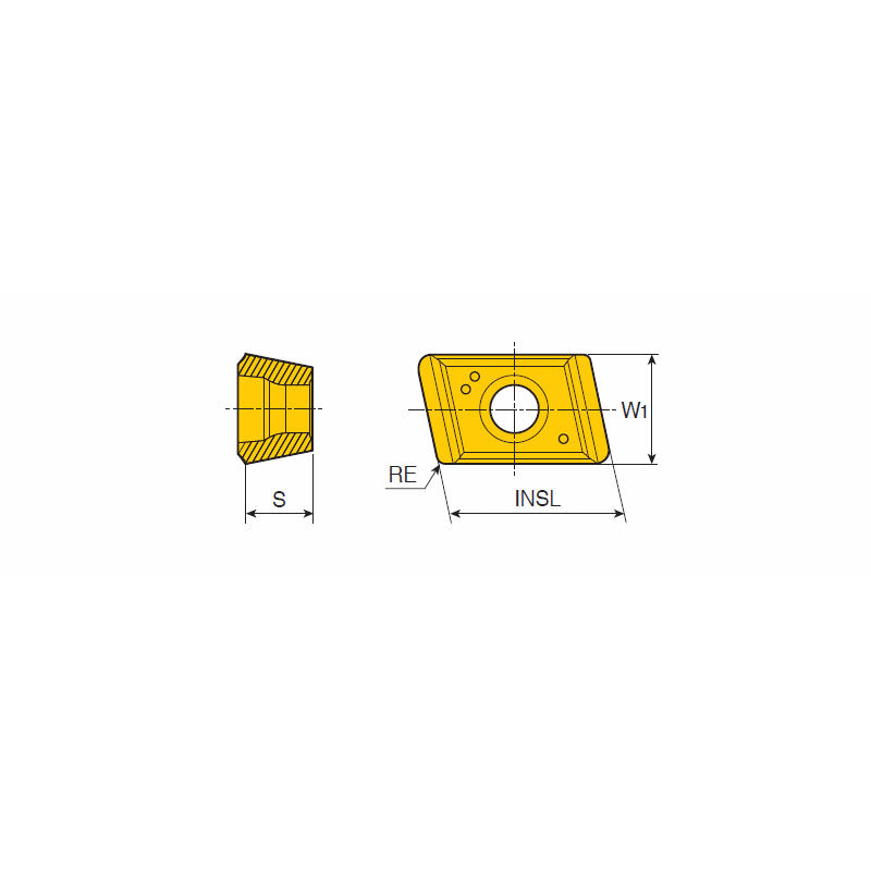 NPMT...R-G-I/R-HF-I Intermediate inserts for TBTA-FB high feed deep drill heads (dia 25-65 mm) & TRGD3 Gun drill holders (dia 29-36 mm) - Big-tools Industrial Supply Tools for Metal Cutting