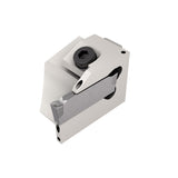 NQCH-DGTR/L-D22-SH-JHP : Screw Lock JETCUT Modular Heads Carrying DO-GRIP Double-Edged Parting Inserts for Swiss-Type Machines