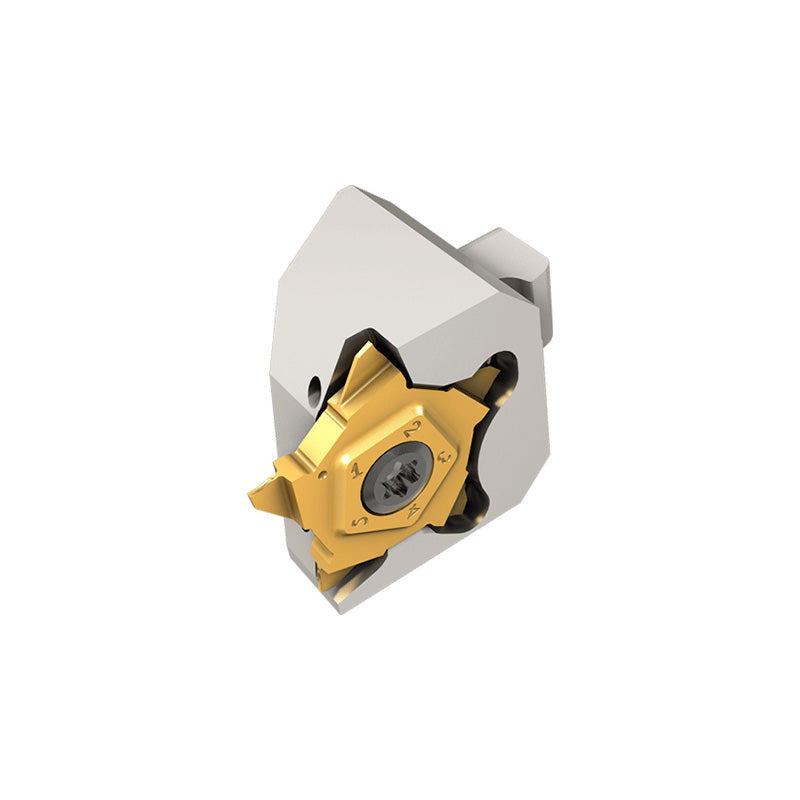 NQCH-PCHR/L-24-JHP : Screw Lock JETCUT Modular Heads Carrying PENTA Inserts for Grooving, Parting, and Recessing on Swiss-Type Machines - Big-tools Industrial Supply Tools for Metal Cutting