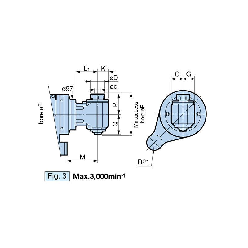 New Baby Chuck type Angle Head AG90 Series BDV50