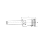 OZ Collet Chuck DIN6391   MTA2-OZ25-70~(MTB5-OZ32-80) - Makotools Industrial Supply Tools for Metal Cutting