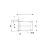 OZ Collet     OZ50A-43~ OZ50A-50 - Makotools Industrial Supply Tools for Metal Cutting