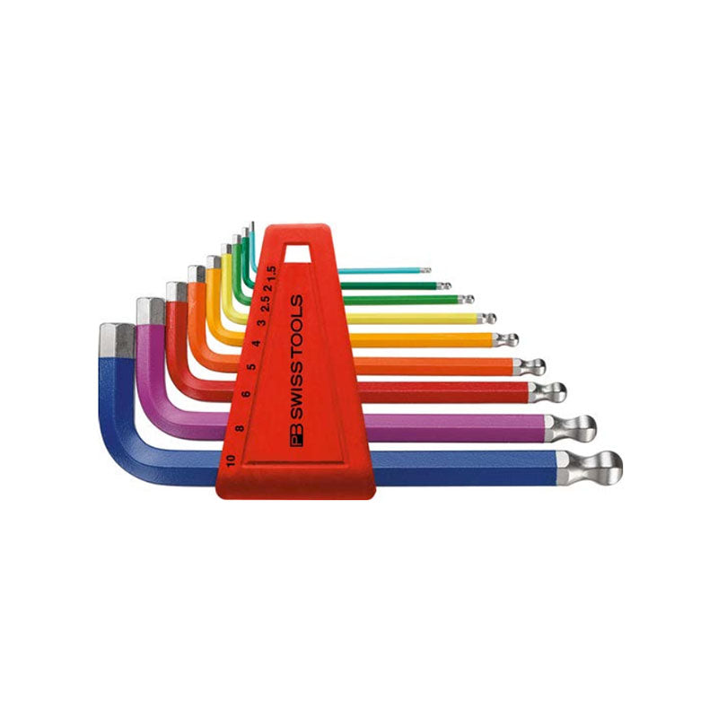 PB 212 H RB RainBow key L-wrenches with ball point, set in a practical plastic holder - Big-tools Industrial Supply Tools for Metal Cutting