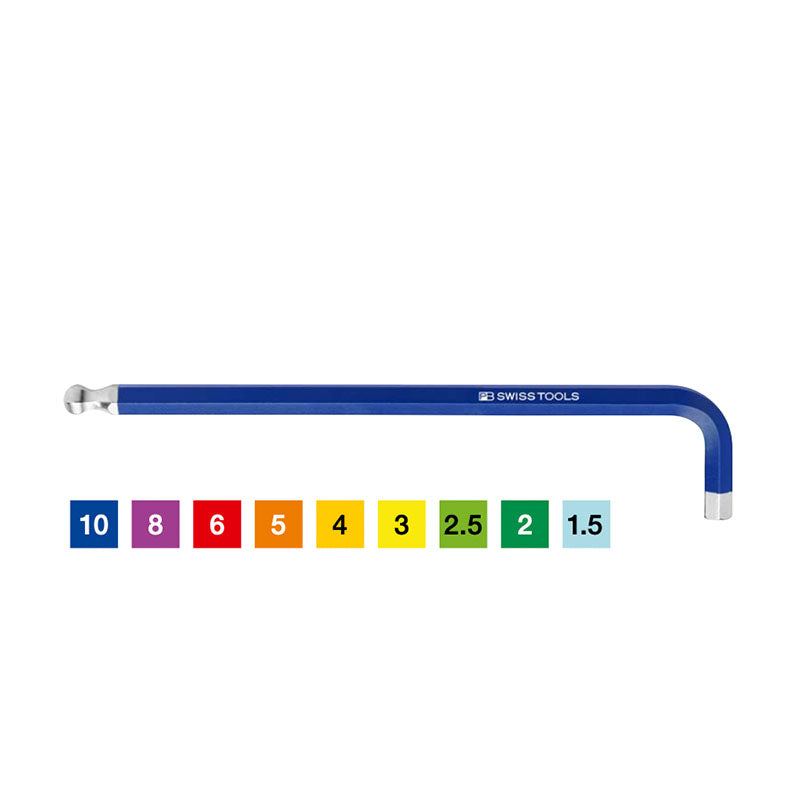 PB 212 L RB RainBow key L-wrenches, long, with ball point - Big-tools Industrial Supply Tools for Metal Cutting