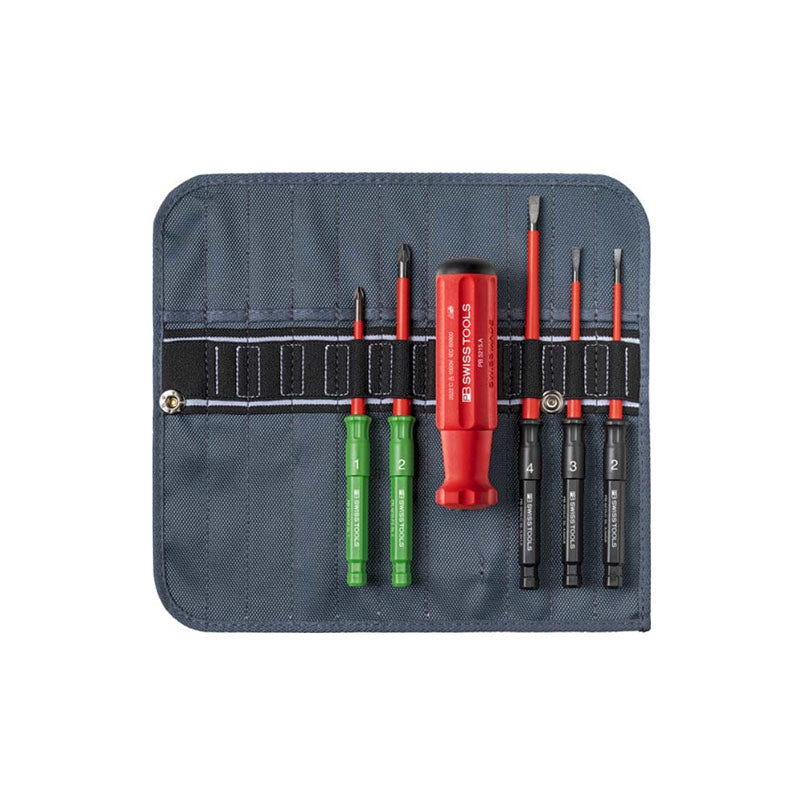 PB 5215 SU Classic VDE Slim screwdriver set in a compact high-quality roll-up textile case - Big-tools Industrial Supply Tools for Metal Cutting