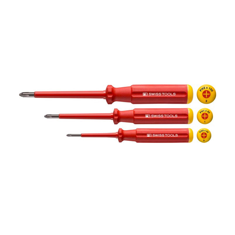 PB 5548 Classic VDE screwdriver set, fully insulated up to 1000 V AC/1500 V DC according to IEC/EN 60900 - Big-tools Industrial Supply Tools for Metal Cutting