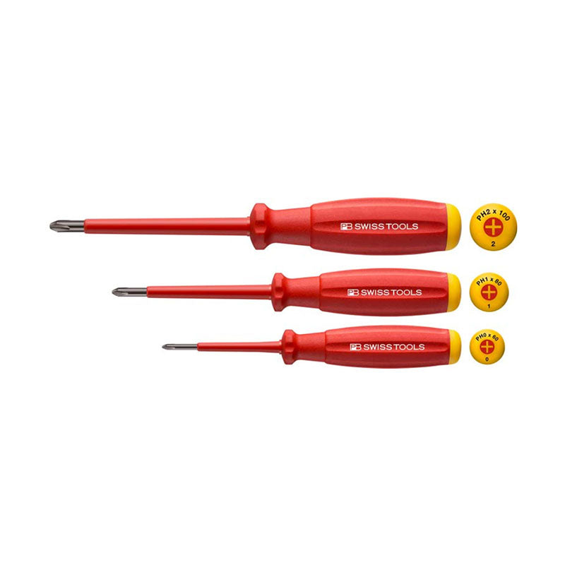 PB 58548 SwissGrip VDE screwdriver set, fully insulated up to 1000 V AC/1500 V DC according to IEC/EN 60900 - Big-tools Industrial Supply Tools for Metal Cutting