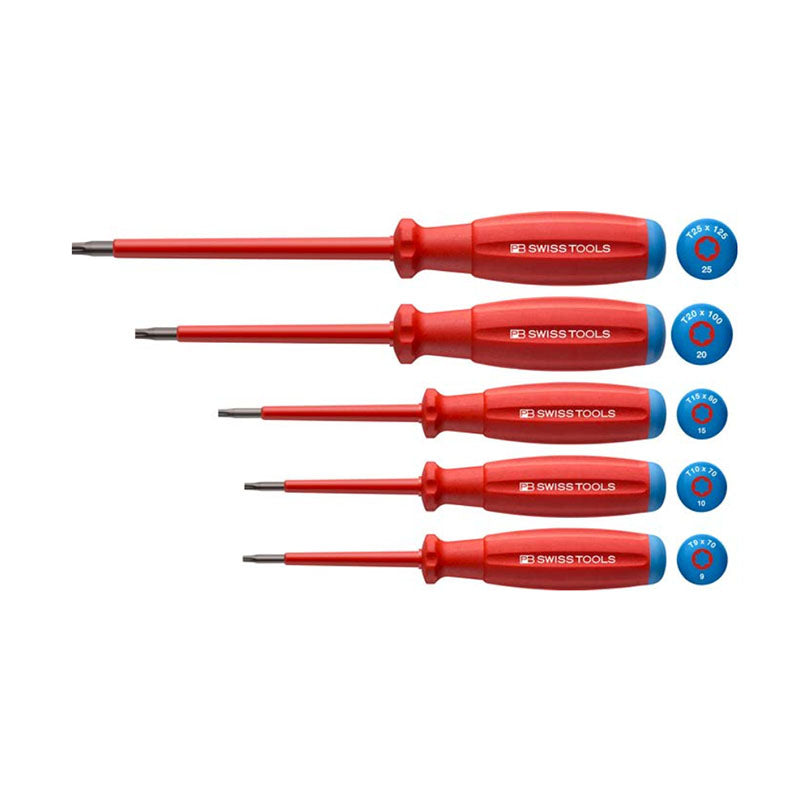 PB 58549 SwissGrip VDE screwdriver set, fully insulated up to 1000 V AC/1500 V DC according to IEC/EN 60900 - Big-tools Industrial Supply Tools for Metal Cutting