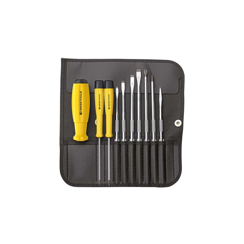 PB 8215 ESD ESD screwdriver set with interchangeable blades in a compact roll-up case - Big-tools Industrial Supply Tools for Metal Cutting
