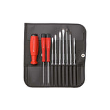 PB 8215 SwissGrip screwdriver set with interchangeable blades in a compact imitation leather roll-up case - Big-tools Industrial Supply Tools for Metal Cutting