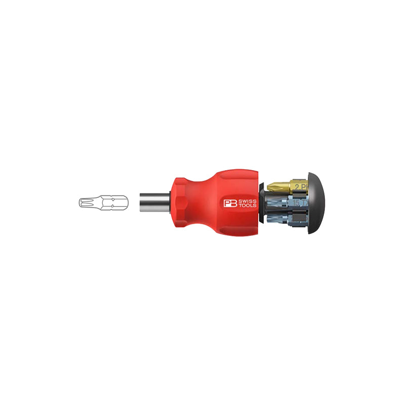 PB 8453 Insider Stubby – Pocket Tool with integrated bit magazine and 6 PrecisionBits C6
