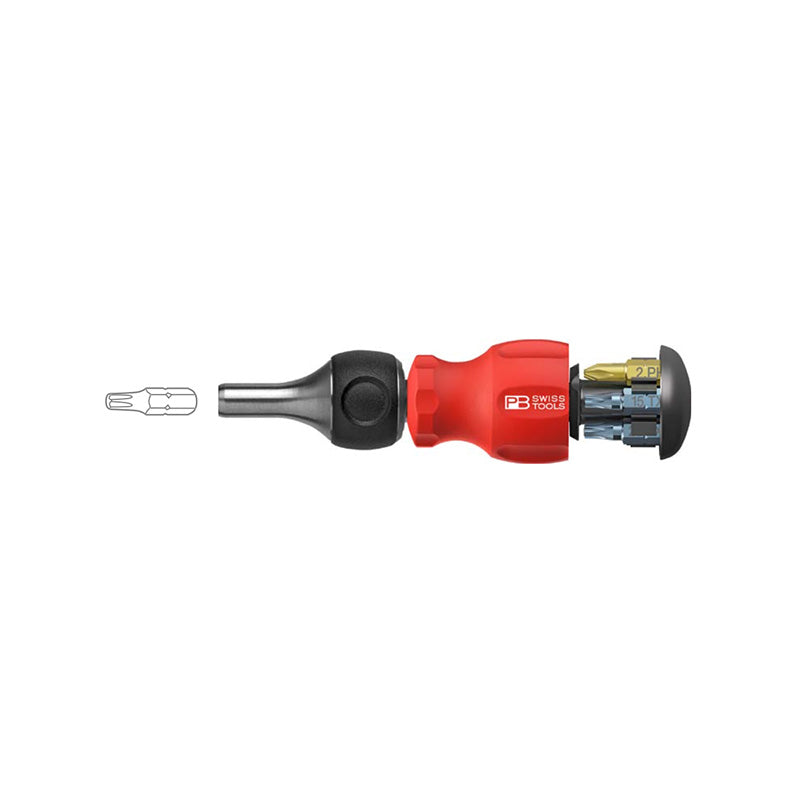 PB 8453 R-30 Insider Stubby Ratchet - Pocket Tool, ratchet handle with integrated bit magazine and 6 PrecisionBits C6 - Big-tools Industrial Supply Tools for Metal Cutting