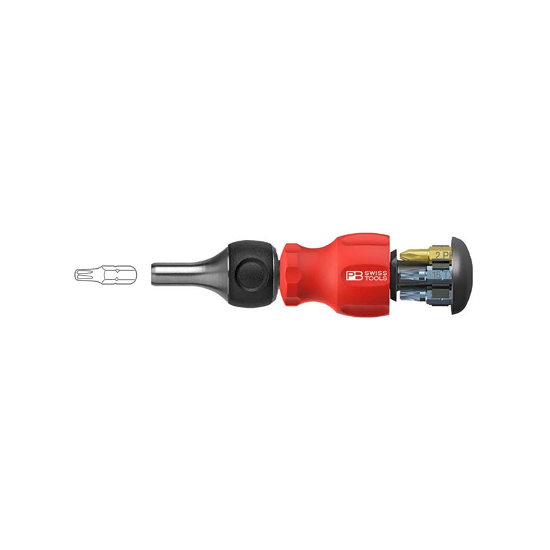 PB 8453 R-30 Insider Stubby Ratchet - Pocket Tool, ratchet handle with integrated bit magazine and 6 PrecisionBits C6 - Big-tools Industrial Supply Tools for Metal Cutting