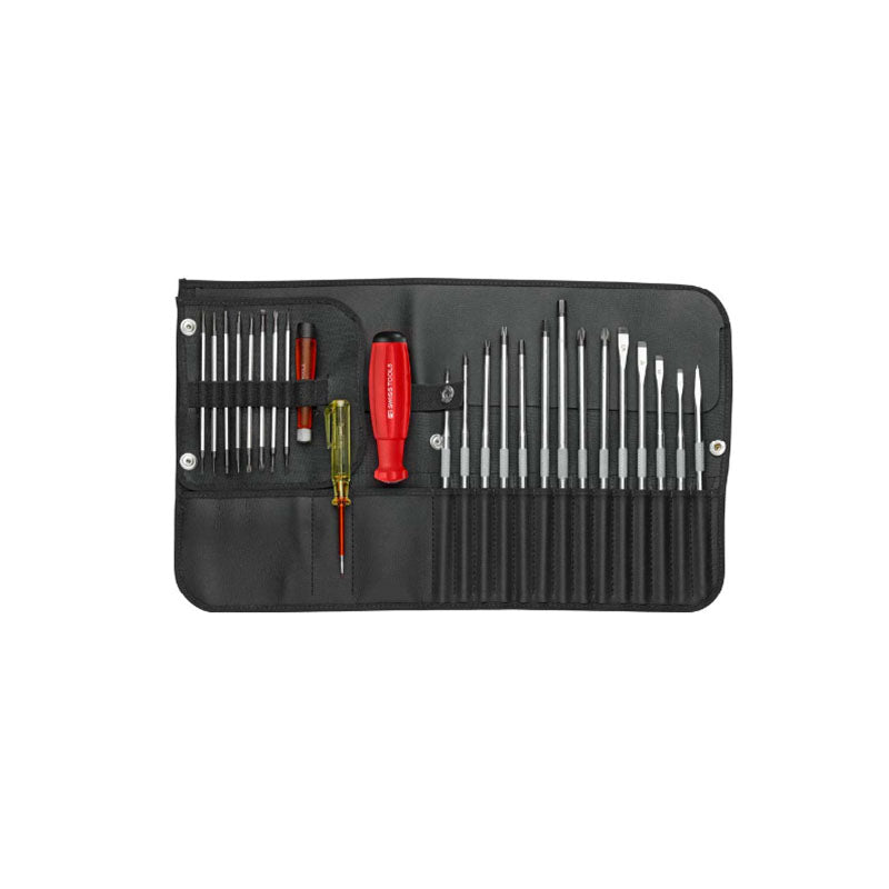 PB 8515 SwissGrip screwdrivers, set with interchangeable blades in an imitation leather case – 31 tools in 1 - Big-tools Industrial Supply Tools for Metal Cutting
