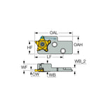 PCAD RE/LE-JHP : Parting and Grooving Adapters with Channels for High-Pressure Coolant Carrying PENTA 24 Inserts - Big-tools Industrial Supply Tools for Metal Cutting