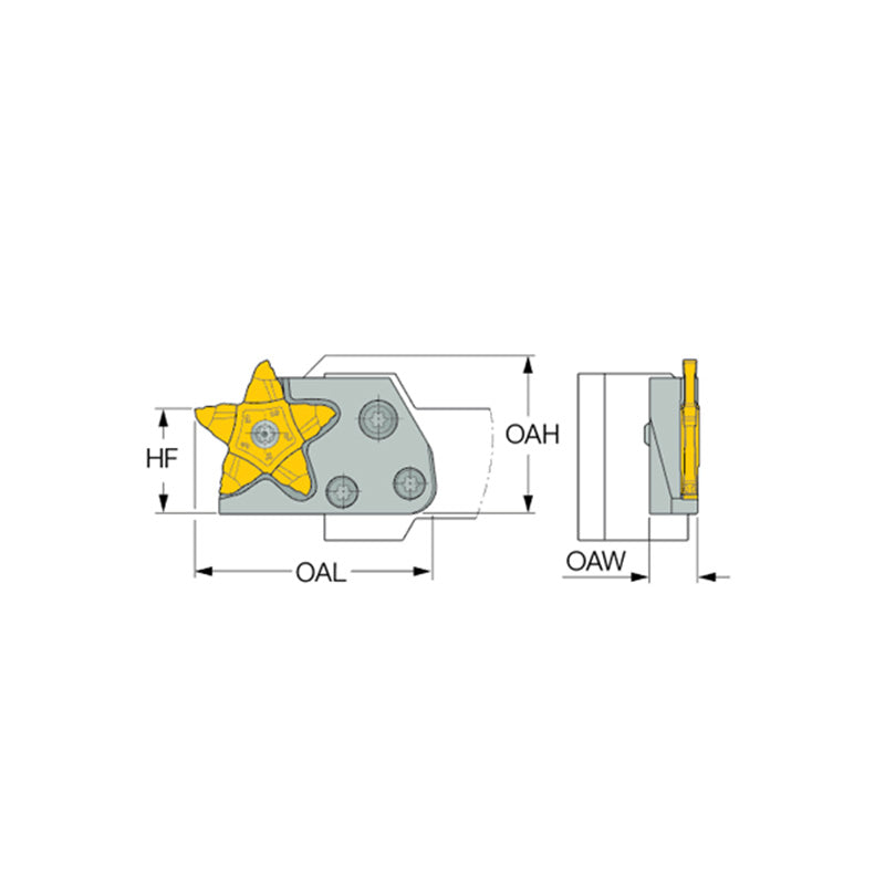 PCADR/L : Adapters for PENTACUT Grooving Inserts - Big-tools Industrial Supply Tools for Metal Cutting