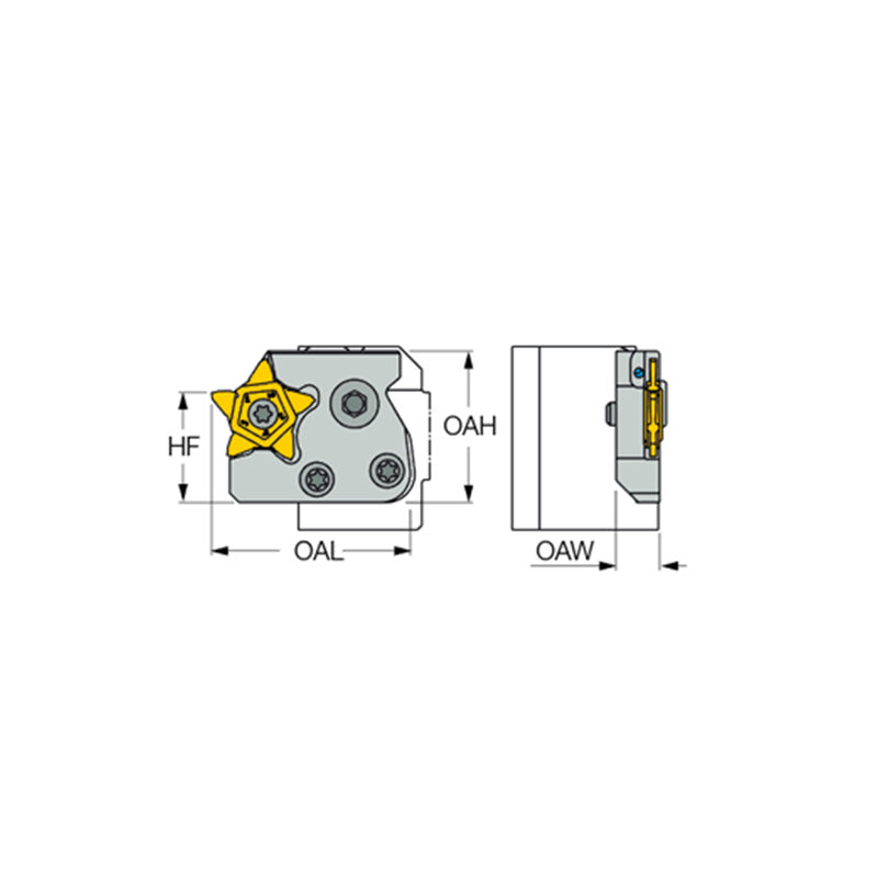 PCADR/L-JHP : Adapters with High-Pressure Coolant Holes for PENTACUT Grooving Inserts - Big-tools Industrial Supply Tools for Metal Cutting