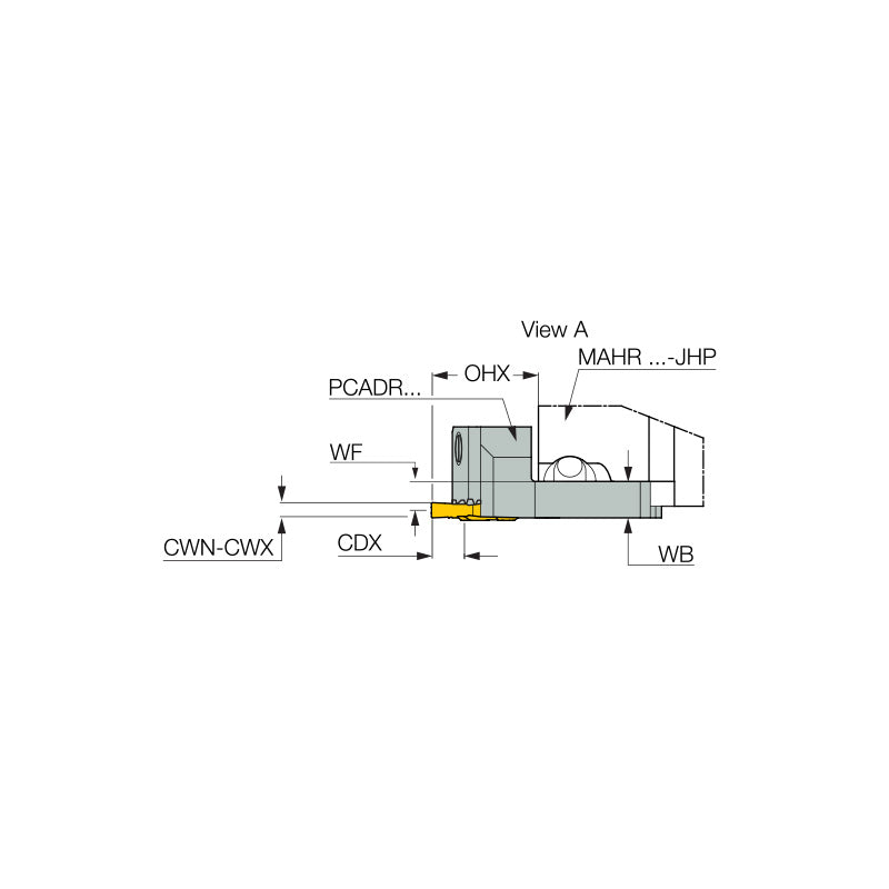 PCADR/L 24-JHP-QC : QUICK-PENTA Adapters with High-Pressure Coolant Holes, for QUICK-PENTA Grooving and Parting Inserts - Big-tools Industrial Supply Tools for Metal Cutting