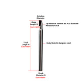 PCD Diamond Tool Single / Double Edge CNC High Gloss Engraving Machine Milling Cutter - Big-tools Industrial Supply Tools for Metal Cutting