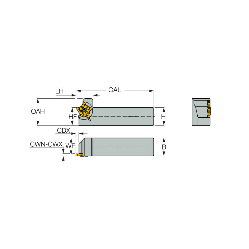 PCHR/L 24-QC : Grooving, Parting and Recessing Tools with Safety Lock Clamping for Five Cutting Edged Inserts - Big-tools Industrial Supply Tools for Metal Cutting