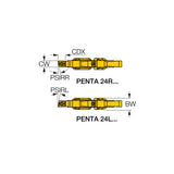 PENTA 24R/L-DSL : Parting Insert with 5 Angled Cutting Edges to Minimize Burr Size. Can be Clamped also on Standard PENTA-CUT Holders - Big-tools Industrial Supply Tools for Metal Cutting