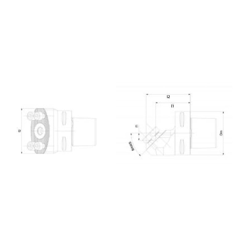 PSC-SR70 Adapter Handle-R/LX 45° PSC50-SR70-RX-045-050 PSC50-SR70-LX-045-050 - Big-tools Industrial Supply Tools for Metal Cutting