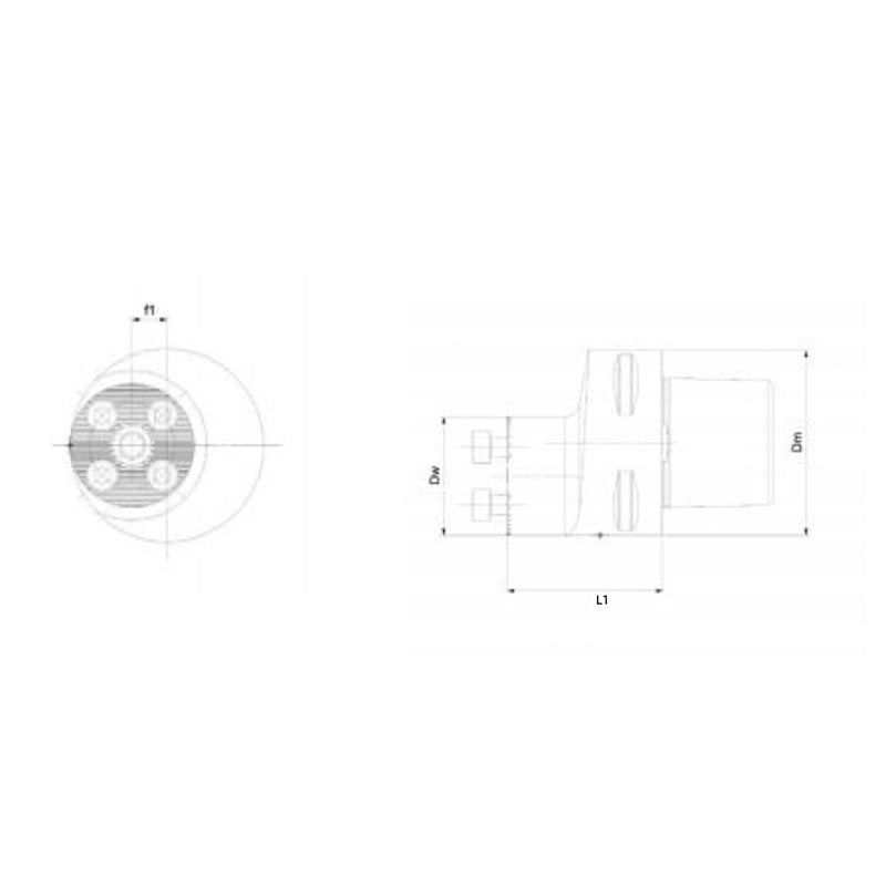 PSC-SR Adapter Handle-R/L 0° PSC50-SR32-42-RG PSC50-SR32-42-LG - Big-tools Industrial Supply Tools for Metal Cutting